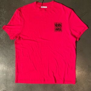 Zara Vivid RED Graphic Short Sleeve Tee NEVER AGREE